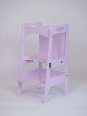 Torre Montessoriana Trasformabile in tavolo e sedia con lavagna in colore lilla foto - acquista il negozio online «YokoTower»