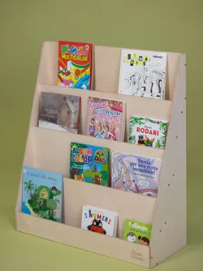 Natürlicher Montessori-Bücherregal für Kinder - Montessori-Regal für Lernen und Unabhängigkeit | Yoko Tower