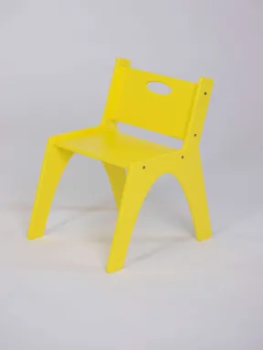 Montessori Small Chair in Yellow - wooden chair for independence | Yoko Tower