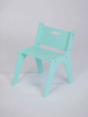 Montessori Small Chair in mint color photo - buy in the «YokoTower» online store