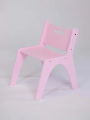 Montessori Small Chair in Pink - wooden chair for independence | Yoko Tower