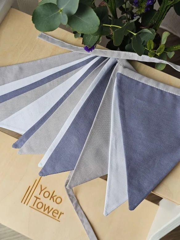 Colorful bunting garland for decorating children's room - add a touch of magic | YokoTower